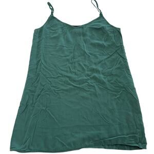 Jovonna London Slip Dress Womens Medium Green V Neck Mini